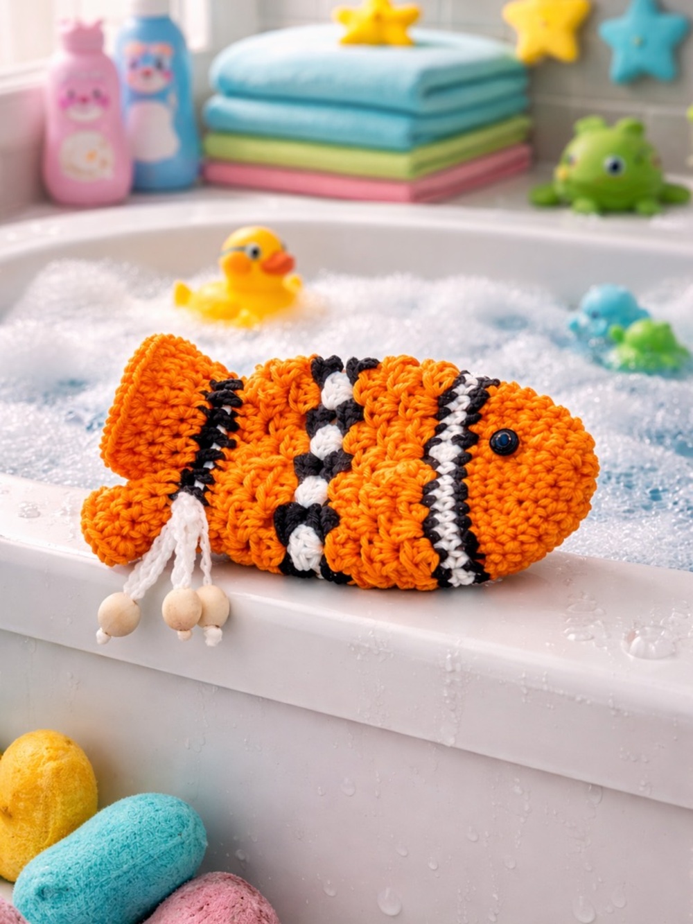 Handmade Clown Fish-Shaped Soap Saver
